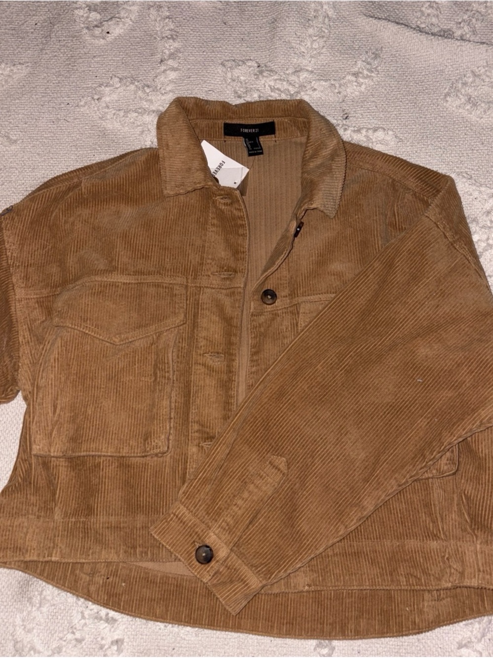 Forever 21 Tan Corduroy Shirt Jacket